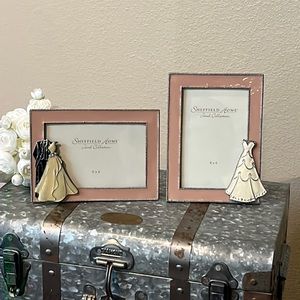 Wedding Photo Frames by Sheffield Home Pink Blush Silver Bride and Groom (2) NEW